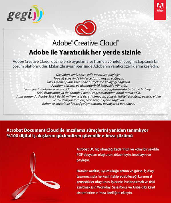 Adobe Document Cloud ile E-İmza Çözümü Gegi Bilişimde