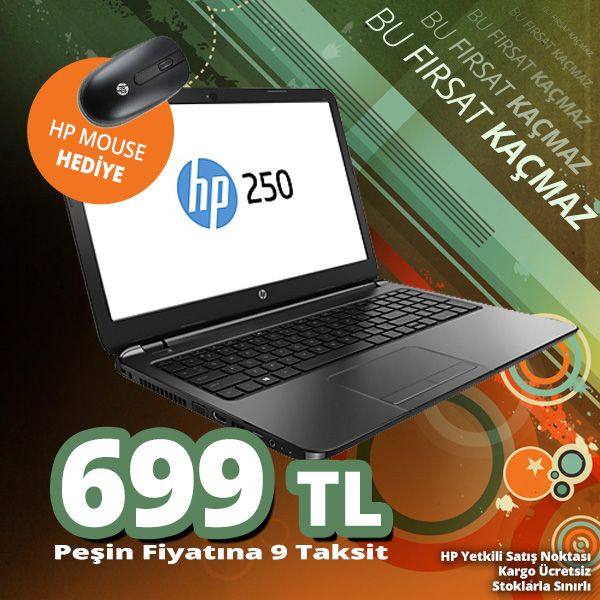 HP Notebook 699 TL Mouse HEDİYELİ