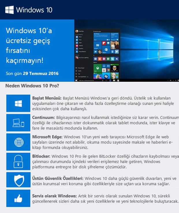 Windows 10 Geçme Zamanı
