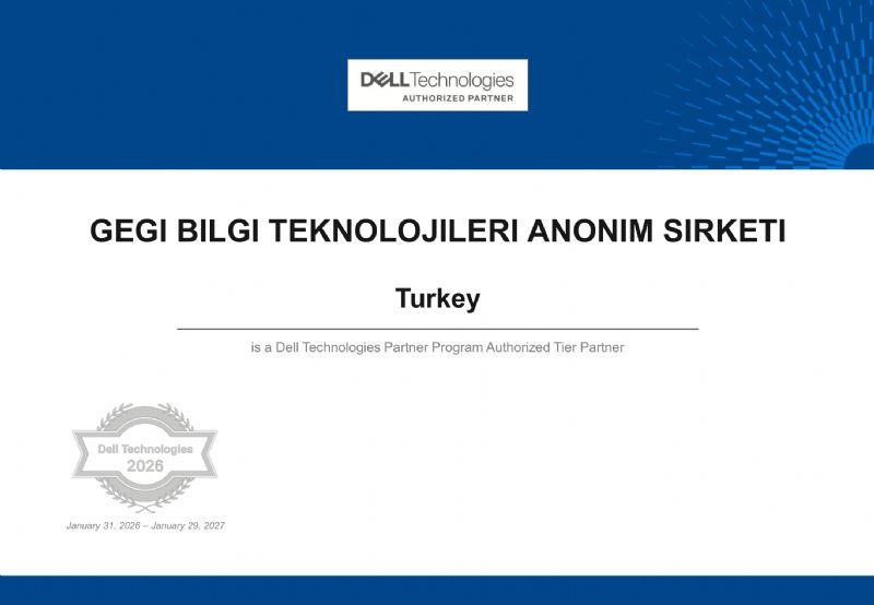 GEGI Dell Technologies Authorized Tier Partner Sertifikası