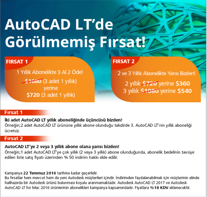 AutoCAD LT fırsat ve avantajları  Gegi Bilişim güvencesiyle hizmetinizde